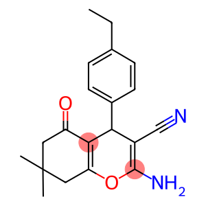 2-amino-4-(4-ethylphenyl)-7,7-dimethyl-5-oxo-5,6,7,8-tetrahydro-4H-chromene-3-carbonitrile