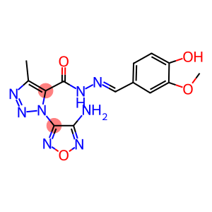 1-(4-amino-1,2,5-oxadiazol-3-yl)-N'-(4-hydroxy-3-methoxybenzylidene)-4-methyl-1H-1,2,3-triazole-5-carbohydrazide