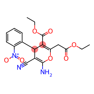 ethyl 6-amino-5-cyano-2-(2-ethoxy-2-oxoethyl)-4-{2-nitrophenyl}-4H-pyran-3-carboxylate