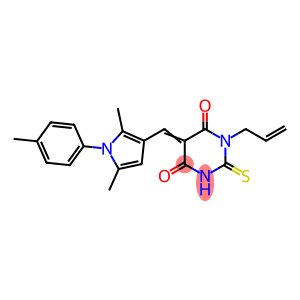 (5Z)-5-{[2,5-dimethyl-1-(4-methylphenyl)-1H-pyrrol-3-yl]methylidene}-1-(prop-2-en-1-yl)-2-thioxodihydropyrimidine-4,6(1H,5H)-dione