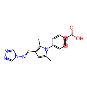 (E)-4-(3-(((4H-1,2,4-triazol-4-yl)imino)methyl)-2,5-dimethyl-1H-pyrrol-1-yl)benzoic acid