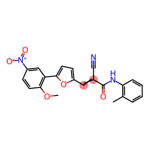 (Z)-2-cyano-3-[5-(2-methoxy-5-nitrophenyl)furan-2-yl]-N-(2-methylphenyl)prop-2-enamide