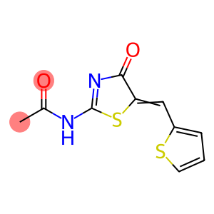 N-[4-oxo-5-(2-thienylmethylene)-1,3-thiazolidin-2-ylidene]acetamide