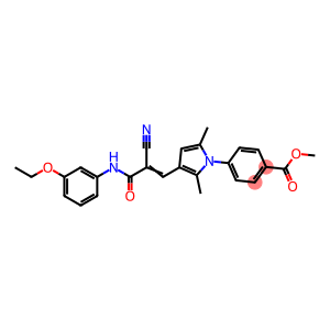 (Z)-methyl 4-(3-(2-cyano-3-((3-ethoxyphenyl)amino)-3-oxoprop-1-en-1-yl)-2,5-dimethyl-1H-pyrrol-1-yl)benzoate