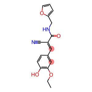 (2E)-2-cyano-3-(3-ethoxy-4-hydroxyphenyl)-N-(furan-2-ylmethyl)prop-2-enamide