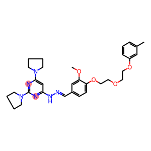 3-methoxy-4-{2-[2-(3-methylphenoxy)ethoxy]ethoxy}benzaldehyde (2,6-dipyrrolidin-1-ylpyrimidin-4-yl)hydrazone
