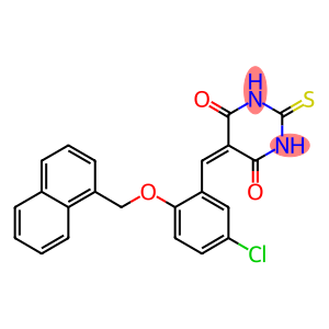 5-[5-chloro-2-(1-naphthylmethoxy)benzylidene]-2-thioxodihydropyrimidine-4,6(1H,5H)-dione