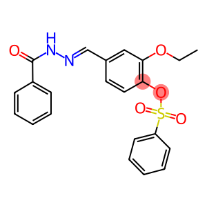 4-(2-benzoylcarbohydrazonoyl)-2-ethoxyphenyl benzenesulfonate