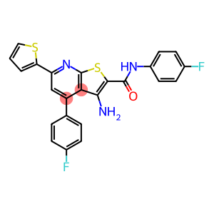3-amino-N,4-bis(4-fluorophenyl)-6-(2-thienyl)thieno[2,3-b]pyridine-2-carboxamide