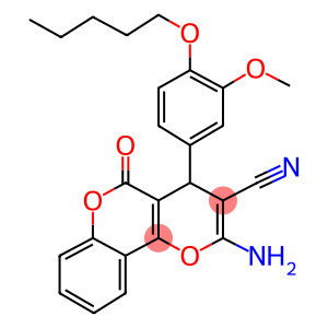 2-amino-4-[3-methoxy-4-(pentyloxy)phenyl]-5-oxo-4H,5H-pyrano[3,2-c]chromene-3-carbonitrile