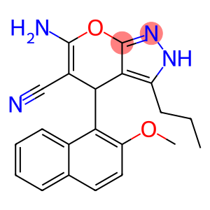 6-amino-4-(2-methoxy-1-naphthyl)-3-propyl-1,4-dihydropyrano[2,3-c]pyrazole-5-carbonitrile