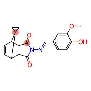 4-[(4-hydroxy-3-methoxybenzylidene)amino]-spiro[4-azatricyclo[5.2.1.0~2,6~]dec[8]ene-10,1'-cyclopropane]-3,5-dione