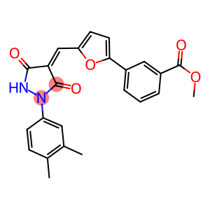 methyl 3-(5-{[1-(3,4-dimethylphenyl)-3,5-dioxo-4-pyrazolidinylidene]methyl}-2-furyl)benzoate