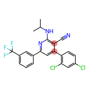 4-(2,4-DICHLOROPHENYL)-2-(ISOPROPYLAMINO)-6-[3-(TRIFLUOROMETHYL)PHENYL]NICOTINONITRILE