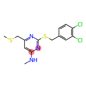 N-(2-[(3,4-DICHLOROBENZYL)SULFANYL]-6-[(METHYLSULFANYL)METHYL]-4-PYRIMIDINYL)-N-METHYLAMINE