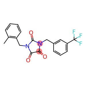 1-(2-METHYLBENZYL)-3-[3-(TRIFLUOROMETHYL)BENZYL]-1H-IMIDAZOLE-2,4,5(3H)-TRIONE