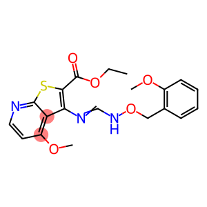 ETHYL 4-METHOXY-3-[(([(2-METHOXYBENZYL)OXY]IMINO)METHYL)AMINO]THIENO[2,3-B]PYRIDINE-2-CARBOXYLATE