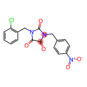 1-(2-CHLOROBENZYL)-3-(4-NITROBENZYL)-1H-IMIDAZOLE-2,4,5(3H)-TRIONE