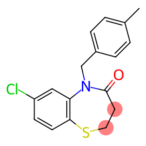 7-CHLORO-5-(4-METHYLBENZYL)-2,3-DIHYDRO-1,5-BENZOTHIAZEPIN-4(5H)-ONE