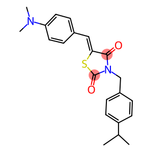 5-[4-(dimethylamino)benzylidene]-3-(4-isopropylbenzyl)-1,3-thiazolidine-2,4-dione