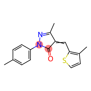 5-methyl-2-(4-methylphenyl)-4-[(3-methyl-2-thienyl)methylene]-2,4-dihydro-3H-pyrazol-3-one