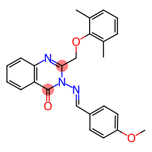 2-[(2,6-dimethylphenoxy)methyl]-3-[(4-methoxybenzylidene)amino]-4(3H)-quinazolinone