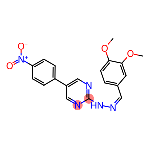 3,4-dimethoxybenzaldehyde (5-{4-nitrophenyl}-2-pyrimidinyl)hydrazone
