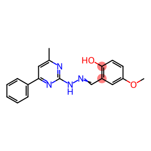 2-hydroxy-5-methoxybenzaldehyde (4-methyl-6-phenyl-2-pyrimidinyl)hydrazone