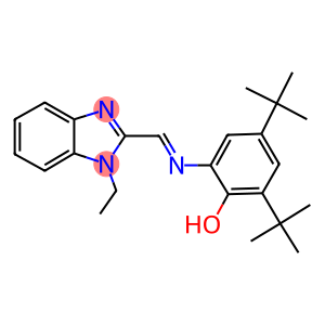 2,4-ditert-butyl-6-{[(1-ethyl-1H-benzimidazol-2-yl)methylene]amino}phenol