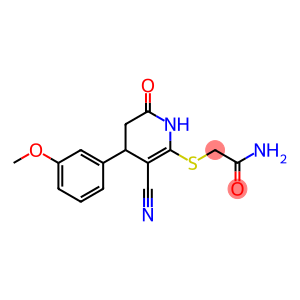 2-((3-cyano-4-(3-methoxyphenyl)-6-oxo-1,4,5,6-tetrahydropyridin-2-yl)thio)acetamide