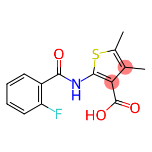 2-[(2-fluorobenzoyl)amino]-4,5-dimethyl-3-thiophenecarboxylic acid