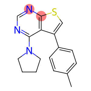 5-(4-methylphenyl)-4-(1-pyrrolidinyl)thieno[2,3-d]pyrimidine