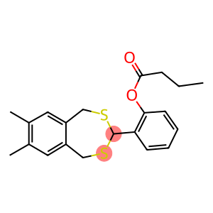 2-(7,8-dimethyl-1,5-dihydro-2,4-benzodithiepin-3-yl)phenyl butyrate