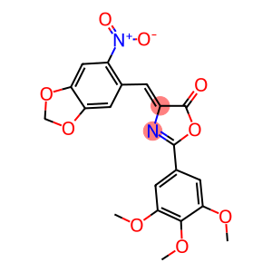 4-({6-nitro-1,3-benzodioxol-5-yl}methylene)-2-(3,4,5-trimethoxyphenyl)-1,3-oxazol-5(4H)-one