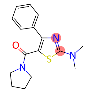 N,N-dimethyl-4-phenyl-5-(1-pyrrolidinylcarbonyl)-1,3-thiazol-2-amine