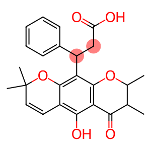 7,8-Dihydro-5-hydroxy-2,2,7,8-tetramethyl-6-oxo-β-phenyl-2H,6H-benzo[1,2-b:5,4-b']dipyran-10-propionic acid