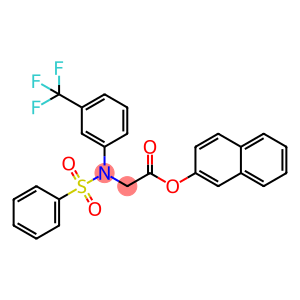 2-NAPHTHYL 2-[(PHENYLSULFONYL)-3-(TRIFLUOROMETHYL)ANILINO]ACETATE
