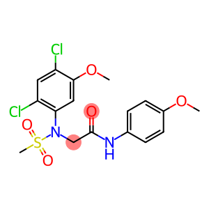 2-[2,4-DICHLORO-5-METHOXY(METHYLSULFONYL)ANILINO]-N-(4-METHOXYPHENYL)ACETAMIDE