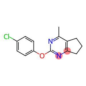 5H-Cyclopentapyrimidine, 2-(4-chlorophenoxy)-6,7-dihydro-4-methyl- (9CI)