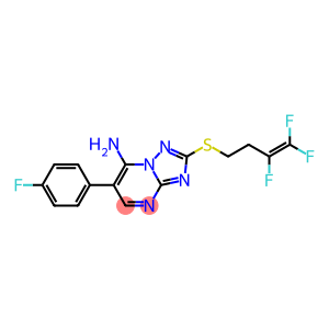 6-(4-FLUOROPHENYL)-2-[(3,4,4-TRIFLUORO-3-BUTENYL)SULFANYL][1,2,4]TRIAZOLO[1,5-A]PYRIMIDIN-7-YLAMINE