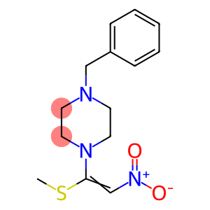 1-(4-BENZYLPIPERAZINO)-2-NITROVINYL METHYL SULFIDE