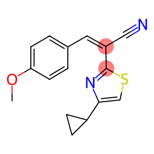 2-(4-cyclopropyl-1,3-thiazol-2-yl)-3-(4-methoxyphenyl)acrylonitrile