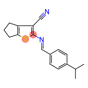 2-[(4-isopropylbenzylidene)amino]-5,6-dihydro-4H-cyclopenta[b]thiophene-3-carbonitrile