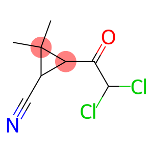 Cyclopropanecarbonitrile, 3-(dichloroacetyl)-2,2-dimethyl- (9CI)