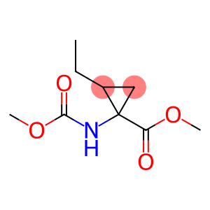 Cyclopropanecarboxylic acid, 2-ethyl-1-[(methoxycarbonyl)amino]-, methyl ester (9CI)