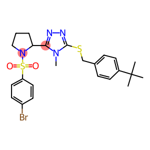 3-[1-(4-bromobenzenesulfonyl)pyrrolidin-2-yl]-5-{[(4-tert-butylphenyl)methyl]sulfanyl}-4-methyl-4H-1,2,4-triazole
