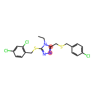 4-CHLOROBENZYL (5-[(2,4-DICHLOROBENZYL)SULFANYL]-4-ETHYL-4H-1,2,4-TRIAZOL-3-YL)METHYL SULFIDE