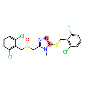 3-{[(2-chloro-6-fluorophenyl)methyl]sulfanyl}-5-{[(2,6-dichlorophenyl)methanesulfinyl]methyl}-4-methyl-4H-1,2,4-triazole