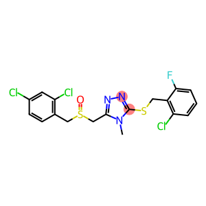 (5-[(2-CHLORO-6-FLUOROBENZYL)SULFANYL]-4-METHYL-4H-1,2,4-TRIAZOL-3-YL)METHYL 2,4-DICHLOROBENZYL SULFOXIDE