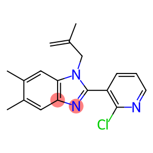 2-(2-chloropyridin-3-yl)-5,6-dimethyl-1-(2-methylprop-2-en-1-yl)-1H-1,3-benzodiazole